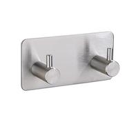Stgbcst Ganchos de pared de acero inoxidable autoadhesivos, prácticos ganchos individuales y múltiples (de 1 a 4 unidades) como colgador de pared para cocina, baño y salón, fuerte adhesión, no