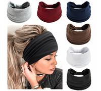 STGDAK Diademas bohemias para mujer, antideslizantes, anchas, anudadas, turbante, elásticas, a la moda, para yoga, correr, banda elástica para el sudor, elegantes diademas envolventes, accesorios para