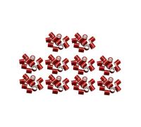 Stgfyxgs 100 Piezas de Anillos para Patas de Paloma, Bandas de Aluminio para Patas, Bandas de Identificación, Marcadores de Anillos Numerados, Resistentes para, Rojo