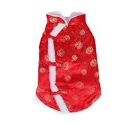Stgfyxgs Abrigo Abotonado para Gato con Pajarita - Disfraz para Perro de año - Lindo, Fácil de Poner Y Cálido - Regalo para Mascotas, 2XL