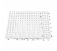 Stgfyxgs Alfombra para Jaula de Mascotas Tapete Revestimiento Baldosa Silicona Médica Antimordeduras con Orificios de Drenaje 12 Mm y Encaje Click Recortable, Blanco