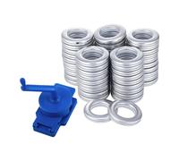 Stgfyxgs Alicates para Ojales de Cortinas, Anillas de PP (4,8-5,1 Cm), Paquete de 50 Unidades, Manual, para Ventanas, Cortinas de Ducha, Accesorios de Bricolaj, Plata