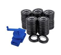 Stgfyxgs Alicates para Ojales de Cortinas, Anillas de PP (4,8-5,1 Cm), Paquete de 50 Unidades, Manual, para Ventanas, Cortinas de Ducha, Accesorios de Bricolaj, Negro