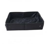 Stgfyxgs Bandeja Sanitaria Plegable para Gatos Caja de Arena Arenero Portátil Contenedor de Desechos Interior Impermeable para Higiene en Desplazamientos, Negro, S