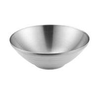Stgfyxgs Bol de Acero Inoxidable para Arroz, para Servir Alimentos, Hornear Y Cocinar, Ideal para Udon, Soba, Pho. También Sirve como Bol para Amasar Y para So, 20cm Plata