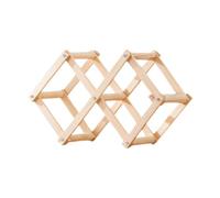 Stgfyxgs Botellero de Madera Plegable, Soporte Apilable para Exhibir Botellas de Vino, Ideal para Coleccionistas de Vino en, La Sala de Estar, Botella de Wood Hold 3, Individual