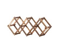Stgfyxgs Botellero de Madera Plegable, Soporte Apilable para Exhibir Botellas de Vino, Ideal para Coleccionistas de Vino en, La Sala de Estar, Brown Hold 5 Botellas, Individual