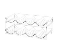 Stgfyxgs Botellero, Soporte para Botellas, Estante de Almacenamiento, Organizador, para Mesa, Polipropileno Grueso, Diseño Práctico, Apilable, Decoración Conte, 2 Niveles