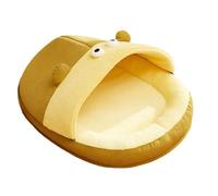 Stgfyxgs Cama para Gatos Tipo Cueva, Nido Semicerrado para Gatos, Funda Extraíble, Cálida, con Forma de Zapatilla, Casa para Gatos, Gatitos, Mascotas Pequeñas, Verde, M