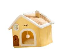Stgfyxgs Casa para Gato con Colchón Autocalentable Lavable Esponja Resistente Que Mantiene la Forma Espacio de Juegos y Ocultamiento Atractivo para Actividad, S for 2.5kg Pet