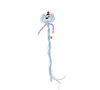 Stgfyxgs Cat Teaser Varita Interactiva para Gato con Juguete Caña y Accesorio de Peluche Material Suave y Resistente para Estimular y Mantener Atención, Perro Blanco