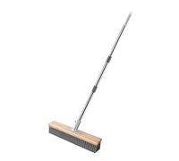 Stgfyxgs Cepillo de Fregar de Alambre de Acero Inoxidable con Mango Largo, Cepillo de Suelo Resistente para Patio, Escoba de Exterior para Jardín, Piscina, 30 Centimetros