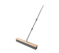 Stgfyxgs Cepillo de Fregar de Alambre de Acero Inoxidable con Mango Largo, Cepillo de Suelo Resistente para Patio, Escoba de Exterior para Jardín, Piscina, 50cm
