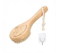Stgfyxgs Cepillo Limpieza Bambú Compacto con Cerdas nsas para Restregar Alimentos en Frutas y Tubérculos con Asa Mara Resistente y Lazo para Secar Acuado para Uso en Cocina, 20x8 Cm, Patrón 1