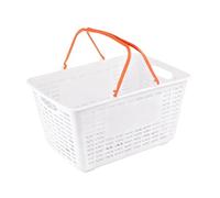 Stgfyxgs Cesta de, Organizador de Supermercado, Resistente, con Asa, Cesta de para Juguetes, Cosméticos, Armario, Naranja, único