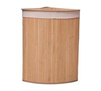 Stgfyxgs Cesto de Lavandería Esquinero de Bambú con Tapa Y Forro de Lona Extraíble: Cesta de Almacenamiento Versátil para Dormitorio Y Baño, Beige, Individual