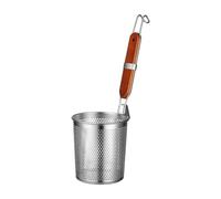 Stgfyxgs Colador de Pasta Portátil, Cesta para Cocinar, Espumadera, Colador de Alimentos para Restaurantes, Barbacoa, Patatas, Aros de Cebolla, Pollo, M