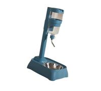 Stgfyxgs Comedero Y Automático para Mascotas, Cuenco para Perros de Altura Ajustable, Dispensador de Agua de Pie para Gatos, Conejos Y Cachorros, Azul