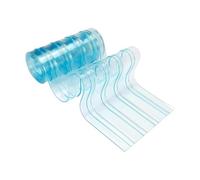 Stgfyxgs Cortina de Puerta de PVC Transparente, Impermeable Y Resistente Al Viento, Recortable, para Gateras O Puertas para Perros. Longitud: 1,5 M. Ideal para, L, Azul