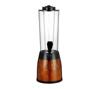 Stgfyxgs Dispensador de Cerveza, Depósito de 2,5 L, Tubo Congelador Extraíble, Grifo de Flujo Controlado, Material Transparente, para Uso Doméstico Y en Recepc, Grano de madera, Individual