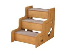 Stgfyxgs Escalera de Madera para Mascotas, Antideslizante, Portátil Y Estable para Perros Y Gatos Pequeños, Medianos Y Mayores. Escalera para Perros Y Gatos. E, 3 Pasos