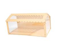 Stgfyxgs Escondite de Madera para Hámster, de Juguete para Ejercicios, Caseta con Ventilador, Hábitat para Ratones Y, Villa de Anidación para Galli, 60x29x32CM
