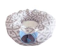 Stgfyxgs Juguete Tubular para Gatos Cool Cat Tube Toy, Redondo con Forma de Donut Y Almohada, Cama Ventilada para Gatos, Juguete Tipo Tienda de CAM