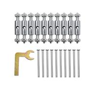 Stgfyxgs Kit de 10 Piezas de Varillas de Soporte para Cassette, Varilla de Tornillo para Montaje en Pared, Herramienta para Fijación de Cassette de Hierro, Acc, 118 Tipo de metal