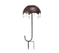 Stgfyxgs Lámpara de Proyección Exterior Lámpara Solar Farol Decorativo Jardín Umbrella con Proyección Artística de Flores en Hierro Recarga
