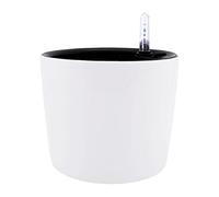 Stgfyxgs Maceta Redonda con Autorriego, Maceta Moderna con Indicador de Nivel de Agua para Todo Tipo de Plantas, Flores Y Más, Blanco