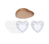 Stgfyxgs Molde para Pizza con Forma de Corazón, Antiadherente, Ideal para El Día de Valentín, Pasteles de Queso, Frutas Y Tartas.
