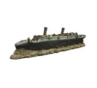 Stgfyxgs Refugio Tipo Cueva de Resina con Forma de Pecio del Titanic para Decoración de Acuario, 38x6x9cm