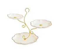 Stgfyxgs Soporte para Platos de Frutas de 3 Niveles, Soporte para Pastel de Bodas, Bandeja para Servir, Soporte para Cupcakes de Varios Niveles para, Blanco, tal como se describe
