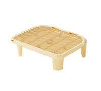 Stgfyxgs Tapete Doble Capa para s | Antidispersión, Alfombra Rejilla con Capa Recolección, Resistente, Alfombra con Patas y para Arenero, Amarillo, 15CM