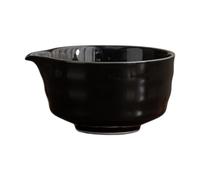 Stgfyxgs Tazón Matcha Artesanal en Japonesa con Vertedor para Té Verde Diseño Clásico Cerámico Adecuado para Ceremonias Oficinas Regalar Hogar, Negro, Individual