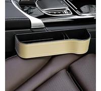 STGLLGTS Caja Almacenamiento Relleno Huecos Cuero para Renault Scenic/Grand Scénic/Xmod IV III II I J9 R9 JZ JM JA 2011-2024, Bolsa Almacenamiento Rellenar Huecos Asiento Coche,Beige-Passenger Seat