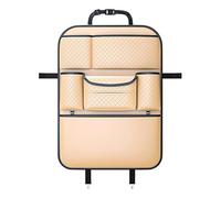 STGLLGTS Caja Almacenamiento Respaldo Asiento para BMW X2/X2M F39 2018-2023, con Portavasos PañUelos Bolsa Almacenamiento Multifuncional,Beige