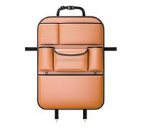 STGLLGTS Caja Almacenamiento Respaldo Asiento para Volvo C30/V40/C40 Type-M P1 Type-V 2011-2025, con Portavasos PañUelos Bolsa Almacenamiento Multifuncional,Brown