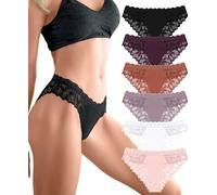 Sth Big Bragas de mujer de encaje, ropa interior femenina sexy, slip brasileño para mujer, bragas transpirables, ropa interior para mujeres, bragas y hipsters, multipack, XL