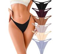 Sth Big Pack de 6 tangas para mujer, sin costuras, cintura baja, invisibles y transpirables, ropa interior ultra suave, X1-6er, L