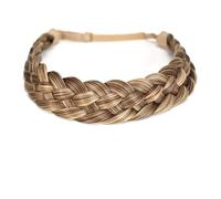 STHEJFB Diadema trenzada de 5 hebras de pelo sintético clásico grueso elástico trenzado diadema mujer Ms Bohemian Trendy trenza (rubio claro)