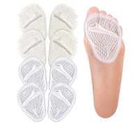 STHHLZ Almohadillas metatarsianas de alta calidad para mujer, rellenos de silicona para aliviar el dolor durante todo el día (albaricoque claro + transparente)