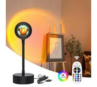 STHomedeco - Lámpara de puesta de sol - Sunset Lamp Lámpara atardecer Luz de noche Led Dormitorio Neon Proyector Luz de Juego Lámpara de cabecera/Oficina Rgb Ambiance Decor (RGB)