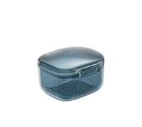 STHOYN Caja Ferula Dental Apoyos Invisibles Contenedor Portátil De Caja De Retención De Remojo De Denturas Multifuncionales Funda Aparato Dental(Azul)