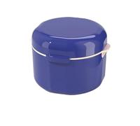 STHOYN Caja Ferula Dental Minimalista De Doble Capa Saca El Caja De Retención Falsos Del Recipiente De Funda Aparato Dental Portátil Multifuncional(Azul)