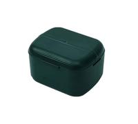 STHOYN Caja Ferula Dental Multifuncionales Con Cubierta De Hebilla Almacenamiento De Doble Caja De Retención De Dientes Falsos Funda Aparato Dental Limpiables(Verde)