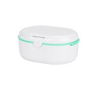 STHOYN Caja Ferula Dental Plásticas Falsos Comúnmente Utilizado Para El Caja De Retención De Ancianos Que Lleva Pequeñas Herramientas Funda Aparato Dental De Denturas(Blanco,S)