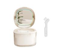 STHOYN Ccaja Ferula Dental Simples Cubierta Transparente Protección Caja De Retención Falsos De Plástico Duradero Funda Aparato Dental(With mirror,A)