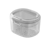 STHOYN Muebles Del Caja Ferula Dental Dividida Transparente Los Soportes Diarios Caja De Retención Falsos Contenedor Portátil De Funda Aparato Dental Plástica(Blanco)