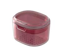 STHOYN Muebles Del Caja Ferula Dental Dividida Transparente Los Soportes Diarios Caja De Retención Falsos Contenedor Portátil De Funda Aparato Dental Plástica(Pink)